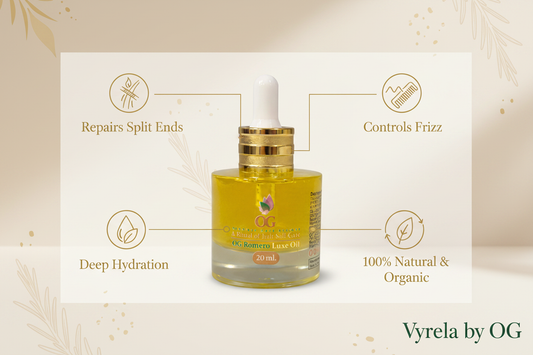 Vyrela by OG – Green Text on Beige
