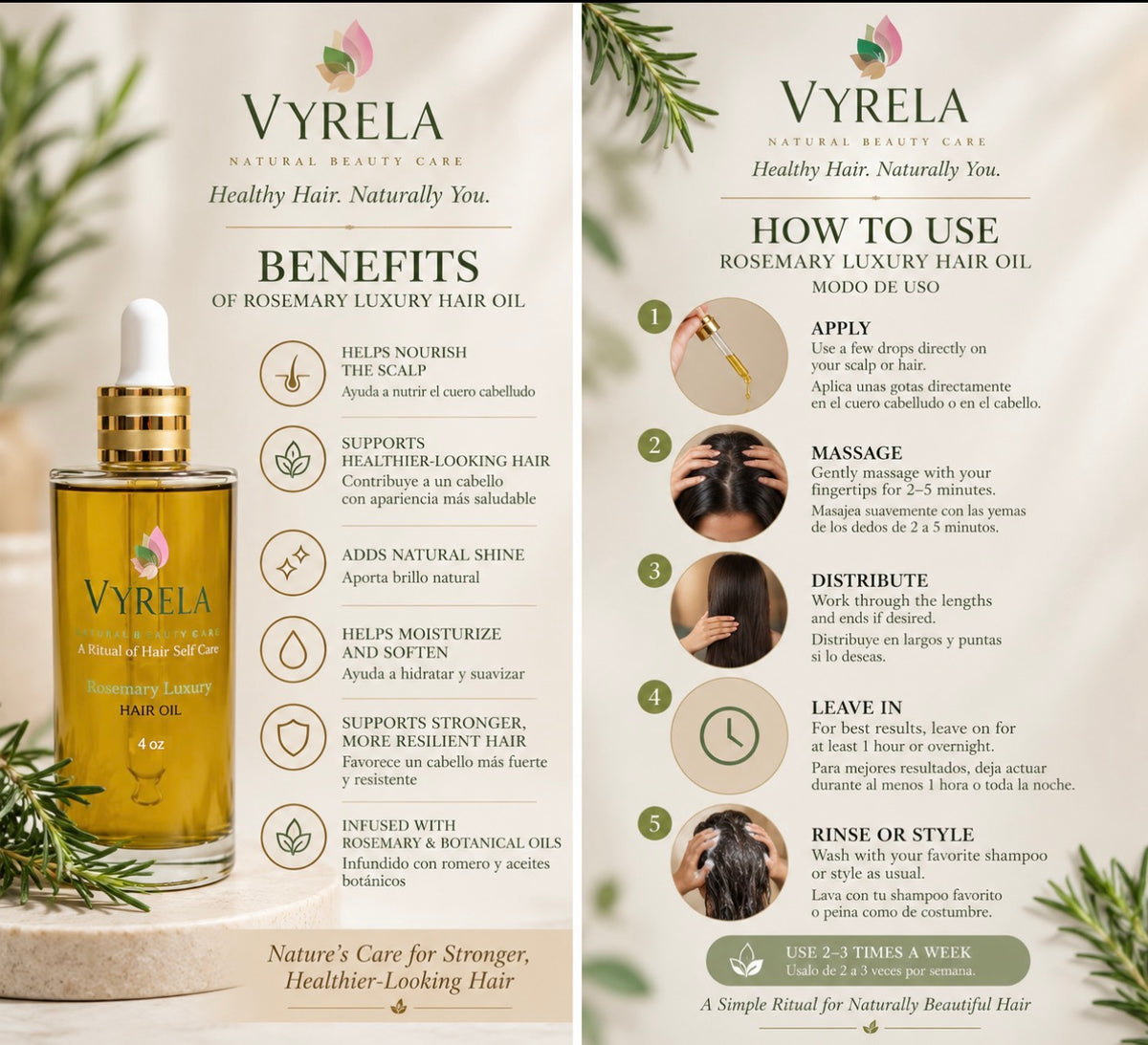 VYRELA BOTANICAL REVIVAL
Rosemary + Coffee Scalp Oil Treatment